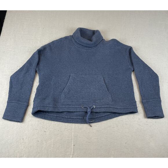 Sweaty Betty Boucle Funnel Neck Sweatshirt Womens Sz L Blue - Picture 1 of 15
